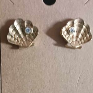 Seashell, fan earrings costume